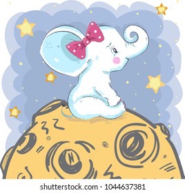 Greeting picture for MMS picture cute cartoon Elephant