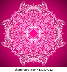 Greeting postcard in grunge or retro vector Elegance pattern with flowers floral illustration vintage style anniversary