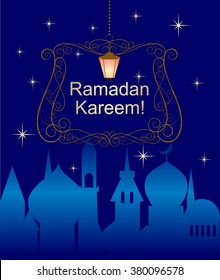 Greeting postcard for Ramadan