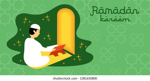 Greeting Ramadan Kareem Design Illustration