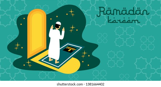 Greeting Ramadan Kareem Design Illustration