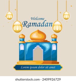 Greeting ramadan mubarak, ramadan kareem, greeting ramadan