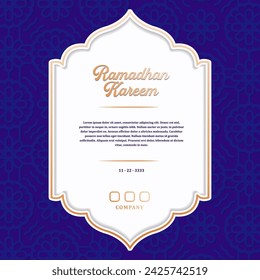 greeting of Ramadhan, with modern Islamic patterns. vector illustration