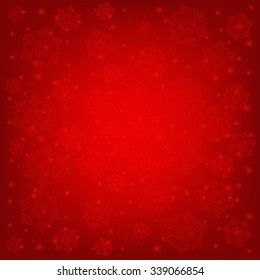 Greeting red background for Marry Christmas and Happy new year, vector illustration