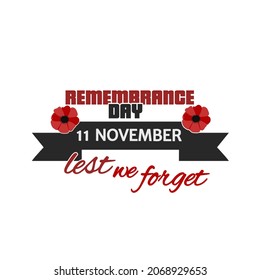greeting remembrance day 11 november, lest we forget