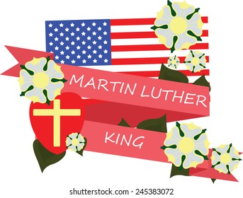 greeting ribbon day Martin Luther king, Jr. Other greetings for different holidays you can see in my portfolio!