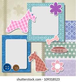 Greeting scrapbook card. eps10 format