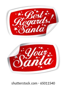Greeting Stickers from Santa.