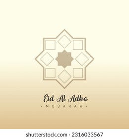 greeting template design for your social media feed. with a simple theme for Eid al-Adha celebrations