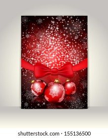 Greeting template, Merry Christmas and Happy New Year