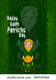 Greeting template for Saint Patrick's Day Celebration.Vector illustration