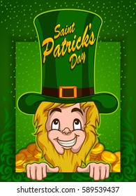 Greeting template for Saint Patrick's Day Celebration.Vector illustration