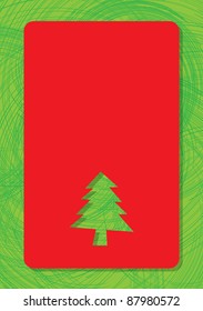 Greeting for text with christmas tree background