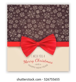 Greeting text and decorations. Christmas and New year card template
