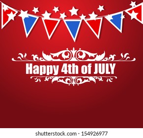 greeting - US 4th of July - Independence Day Vector Design