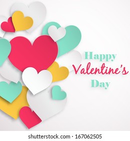 Greeting Valentine's card. Vector illustration