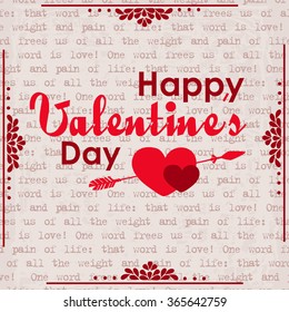 Greeting Valentine's Day card. Vector illustration