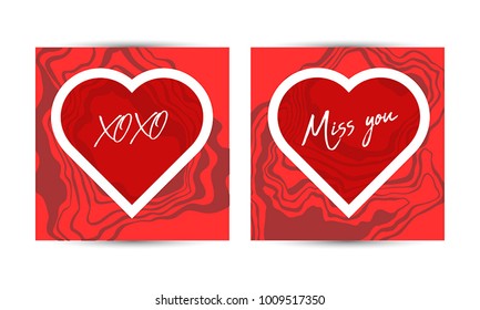 Greeting vector card for Valentine's Day 
