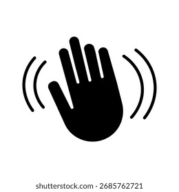  greeting vector icon white on background