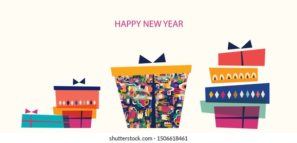 Greeting vector illustration for decoration of holidays New Year and Christmas. New Year Banner. Christmas banner. 