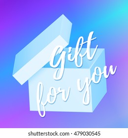 Greeting vector illustration - gift for you