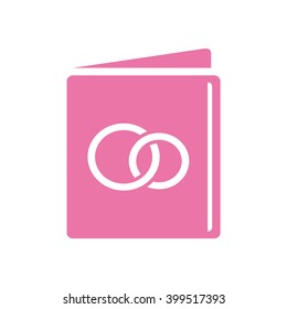 Greeting/invitational card vector icon. Color illustration.