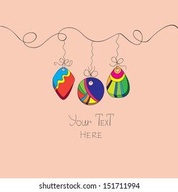 Greetings card with abstract objects 