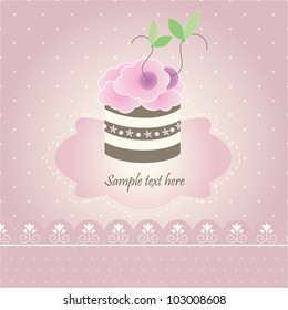 greetings card with cupcake