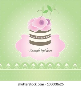 greetings card with cupcake