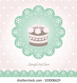 greetings card with cupcake