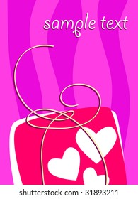 tarjeta de saludo con caja de regalo