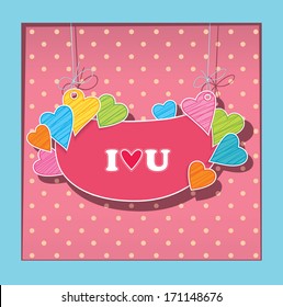 greetings card for lovers. Imitation paper applications