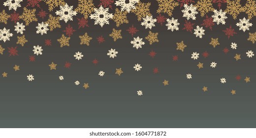 Greetings card with snowflakes. Drawn snowflakes.Vector Illustration