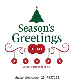 Season’s Greetings Christmas Typography Design