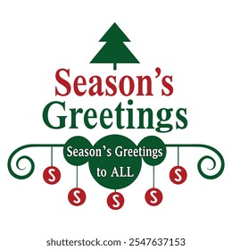 Season’s Greetings Christmas Typography Design