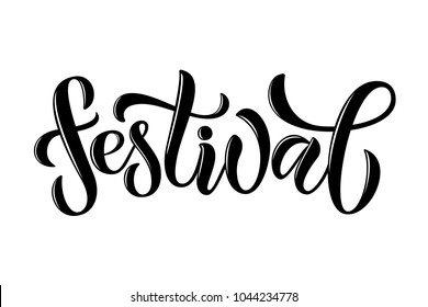 Greetings for event, card, ad poster, web page, internet site. Vector illustration, concept festival advertising. Lettering typography icon for invitation, template, game, party, ticket, blog, article