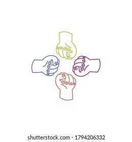 greetings friendship vector icon logo design template illustration
