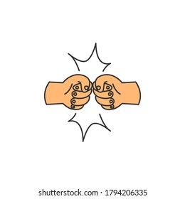 greetings friendship vector icon logo design template illustration
