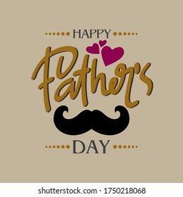 Greetings Happy Father's Day, with a background display and vintage colors.