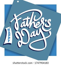 Greetings Happy Father's Day. Typography background with abstract square fields - vector