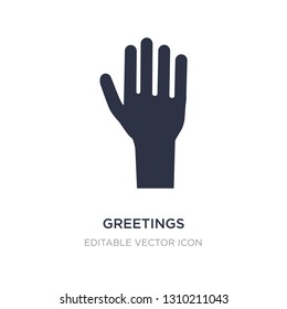greetings icon on white background. Simple element illustration from Guestures concept. greetings icon symbol design.