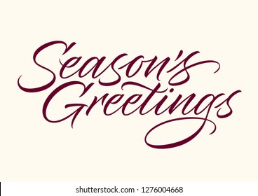 season’s greetings inscription, calligraphy, handwritten text, lettering