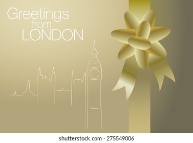 Greetings from London postcard.