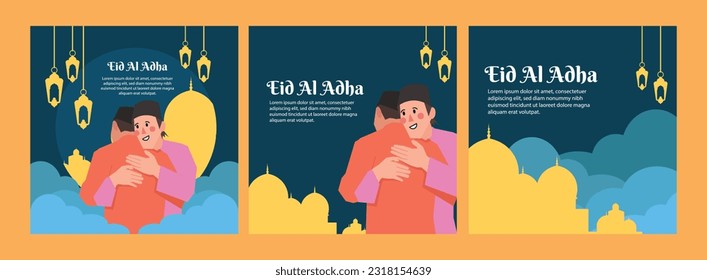 greetings of Man and Goat on Eid al Adha night 