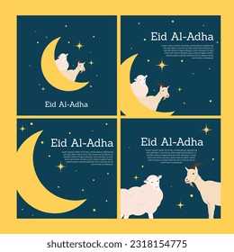 greetings of Man and Goat on Eid al Adha night 