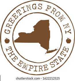 Greetings from New York Stamp Icon  Design