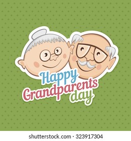 Greetings on grandparents day. Vector illustration Greetings on grandparents day. Vector illustration