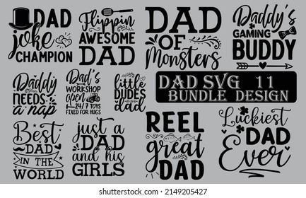 Greetings and presents for Father's Day in flat lay styling. Father typography quote design for gift card, banner, vector, t-shirt, poster, print,