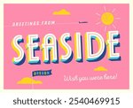 Greetings from Seaside, Oregon, USA - Wish you were here! - Touristic Postcard.