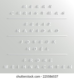 Greetings Set White Typography Design